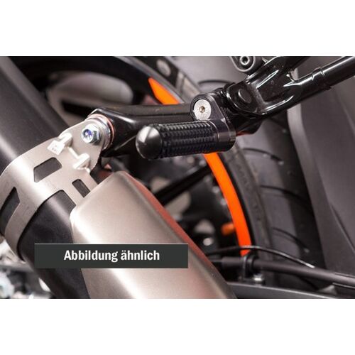 Race Soziusfu�rastenset verstellbar (Versatzkit 22mm) schwarz/schwarz KTM 690 Duke/SMC R/Enduro R, 790 Duke/ADV, 1290 SD-R/GT/ADV