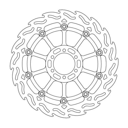 MOTO-MASTER - FLAME Floating Alu Offset Disc 320mm front...