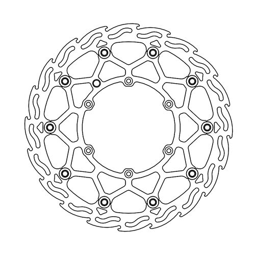 MOTO-MASTER - FLAME Floating Steel Disc 320mm front