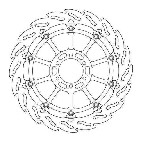 MOTO-MASTER - FLAME Floating Alu Offset Disc 320mm front right