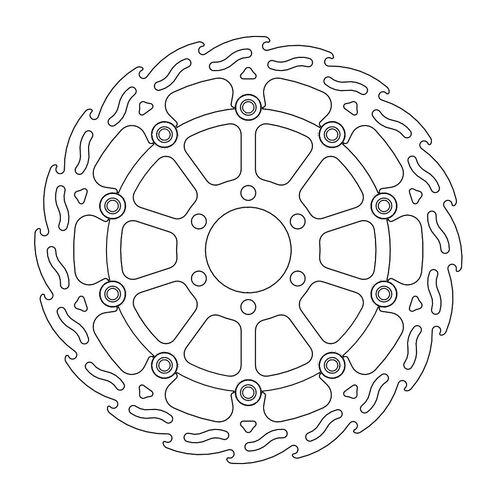 MOTO-MASTER - FLAME Floating Alu Disc 300mm front left