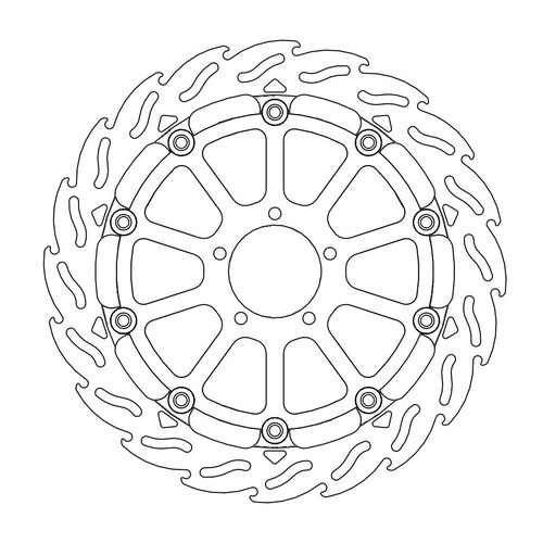 MOTO-MASTER - FLAME Floating Alu Disc 320mm front left