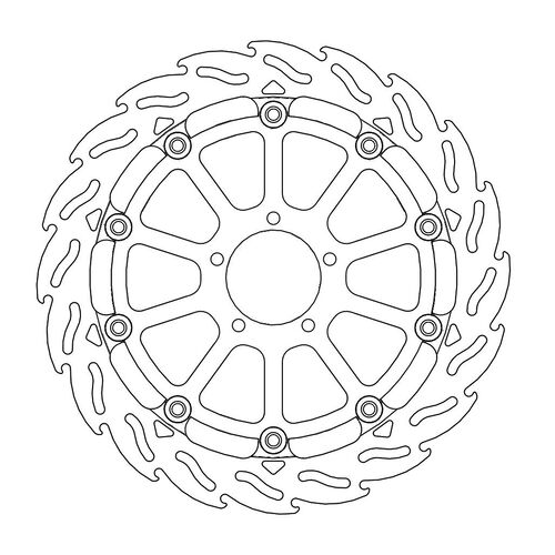 MOTO-MASTER - FLAME Floating Alu Disc 320mm front right