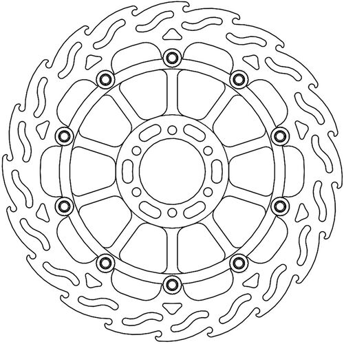 MOTO-MASTER - FLAME Floating Alu Disc 320mm front left