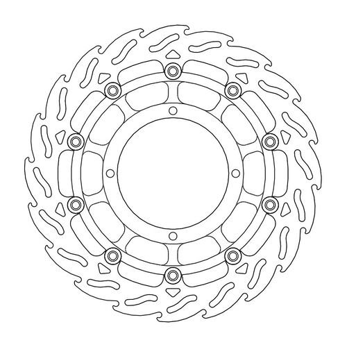 MOTO-MASTER - FLAME Floating Alu Offset Disc 320mm front