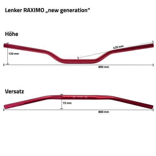 Raximo Alu Lenker New Generation 28,6 mm
