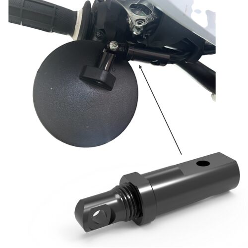 SHIN YO Superbike Spiegelset (verstellbar) inkl. MOTEX Spiegelaufnahmen-Adapter-Set