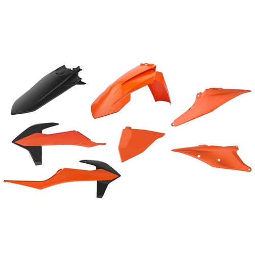 Kunststoffteilekit KTM EXC/EXCF 20-23 orange/schwarz