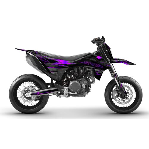 Dekor KTM 690 SMC-R- Blackbird Edition  (2014 - 2016) Blau | Pink