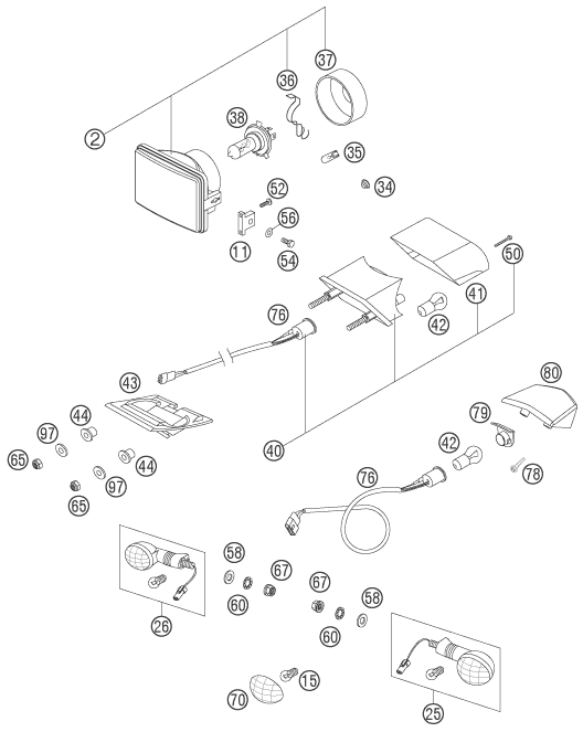 Explosionsgrafik LICHTANLAGE