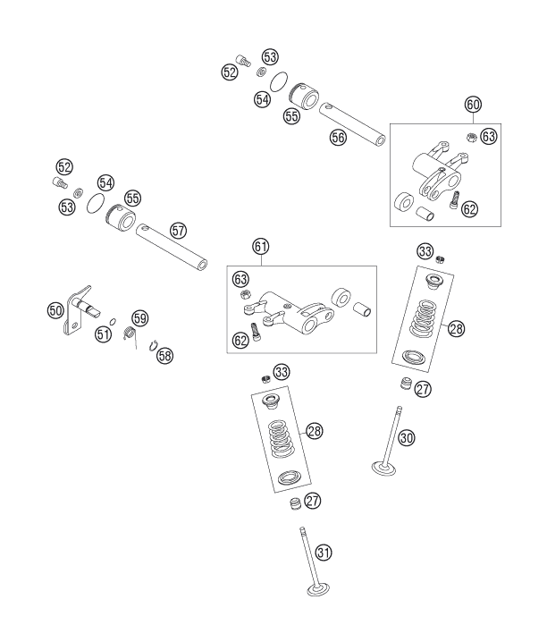 Explosionsgrafik VENTILTRIEB