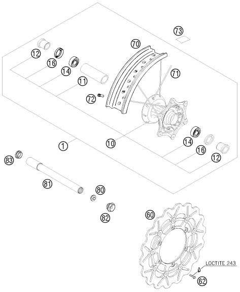 Explosionsgrafik VORDERRAD