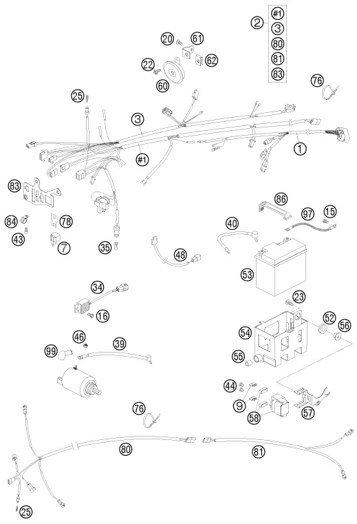 Explosionsgrafik KABELSTRANG
