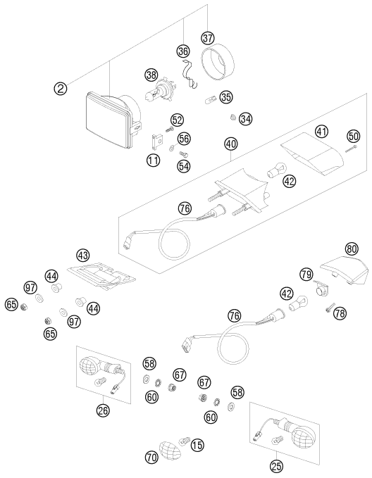 Explosionsgrafik LICHTANLAGE