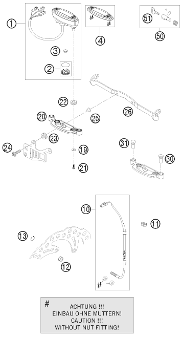 Explosionsgrafik INSTRUMENTE / SCHLOSSSYSTEM