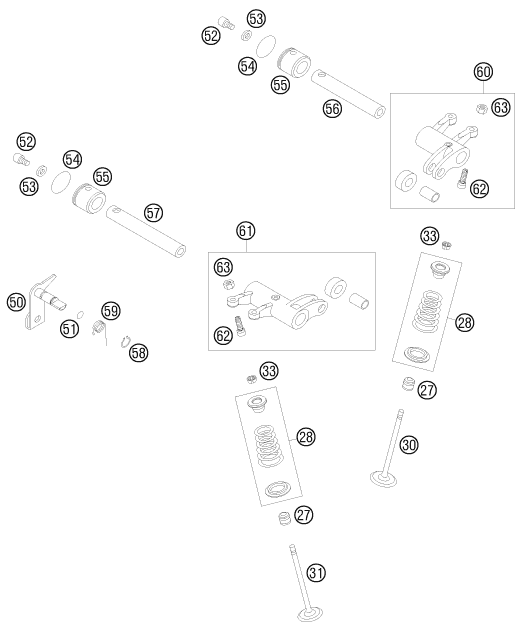 Explosionsgrafik VENTILTRIEB
