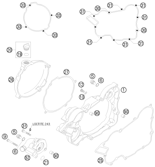 Explosionsgrafik KUPPLUNGSDECKEL