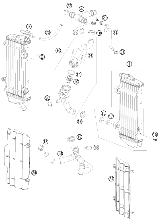 Explosionsgrafik KÜHLSYSTEM