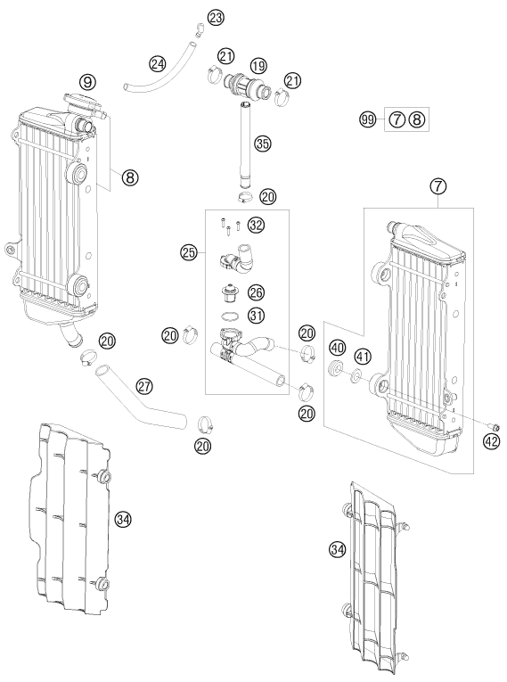 Explosionsgrafik KÜHLSYSTEM