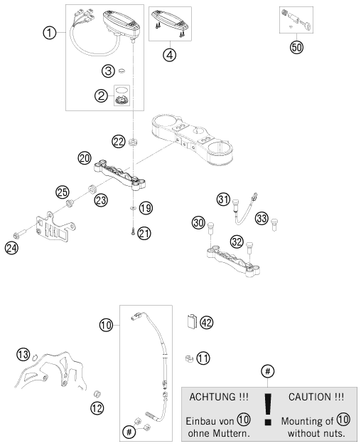 Explosionsgrafik INSTRUMENTE / SCHLOSSSYSTEM