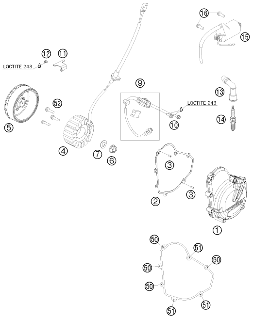 Explosionsgrafik ZÜNDANLAGE