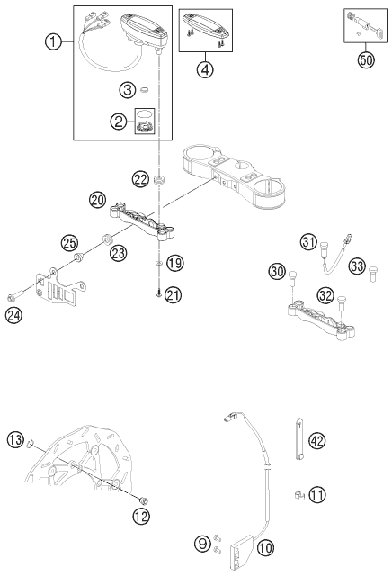 Explosionsgrafik INSTRUMENTE / SCHLOSSSYSTEM