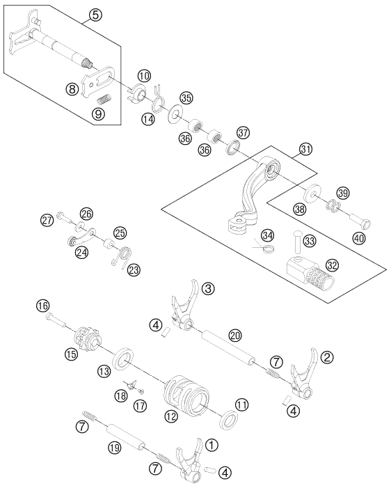 Explosionsgrafik SCHALTUNG