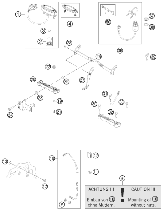 Explosionsgrafik INSTRUMENTE / SCHLOSSSYSTEM