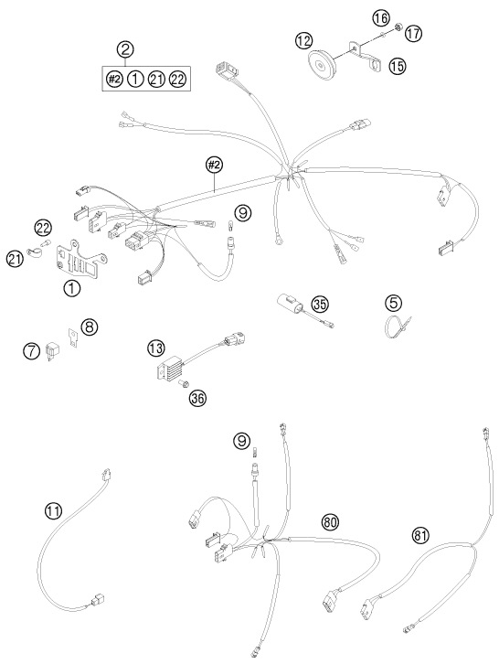 Explosionsgrafik KABELSTRANG