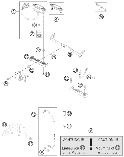 Explosionsgrafik INSTRUMENTE / SCHLOSSSYSTEM