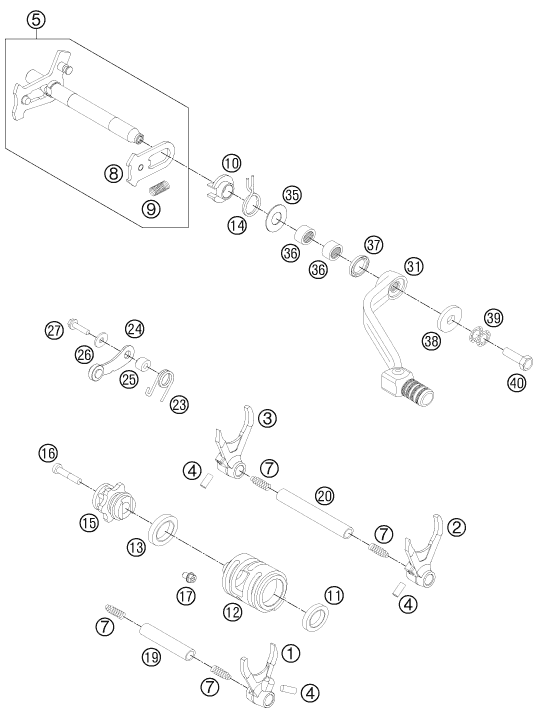 Explosionsgrafik SCHALTUNG