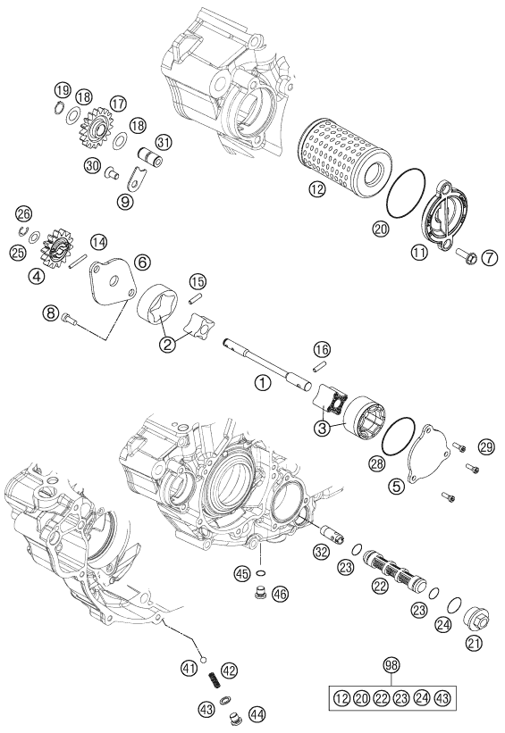 Explosionsgrafik SCHMIERSYSTEM