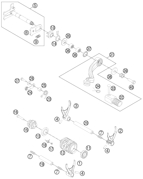 Explosionsgrafik SCHALTUNG