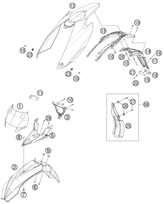 Explosionsgrafik MASKE, KOTFLÜGEL