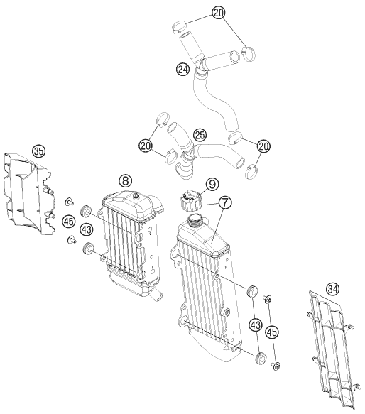 Explosionsgrafik KÜHLSYSTEM