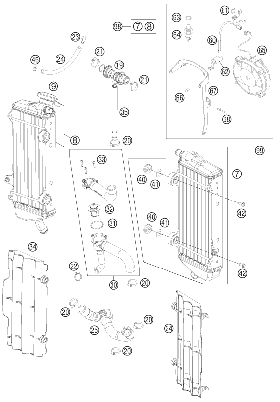 Explosionsgrafik KÜHLSYSTEM