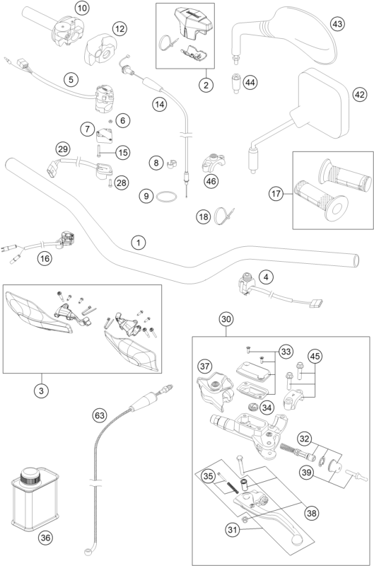 Explosionsgrafik LENKER, ARMATUREN