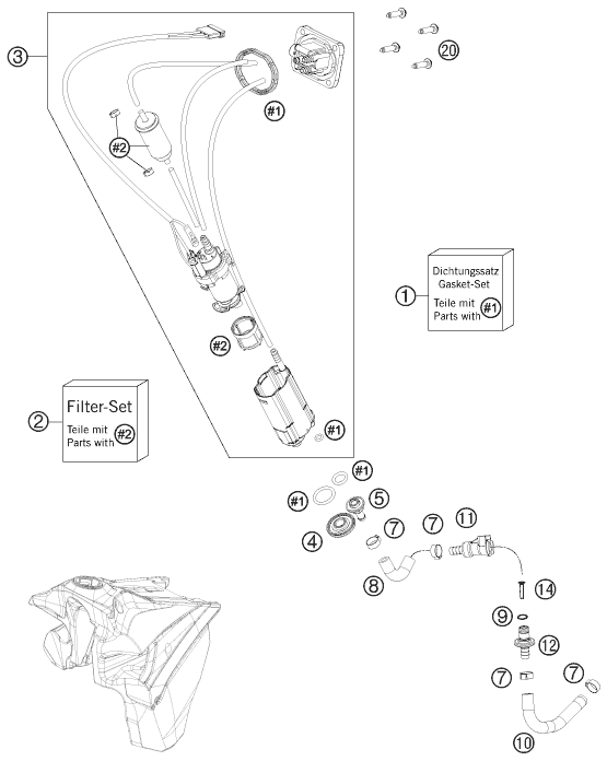 Explosionsgrafik KRAFTSTOFFPUMPE