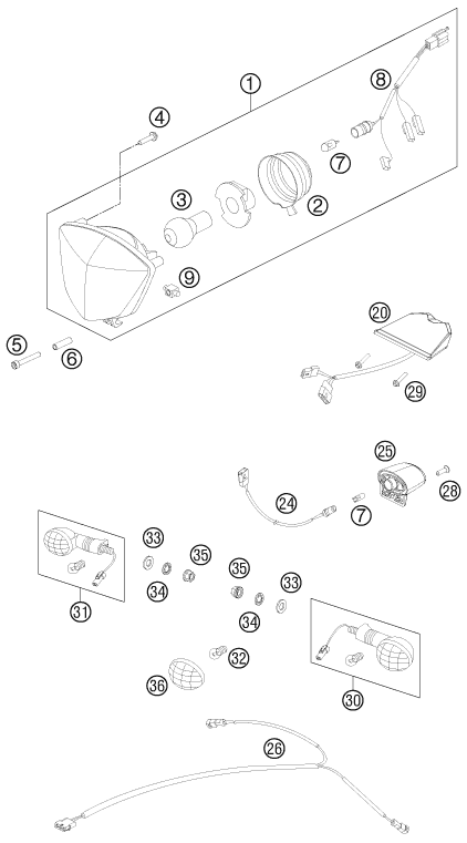 Explosionsgrafik LICHTANLAGE