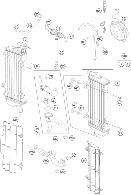 Explosionsgrafik KÜHLSYSTEM