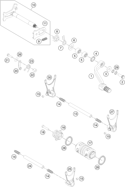 Explosionsgrafik SCHALTUNG