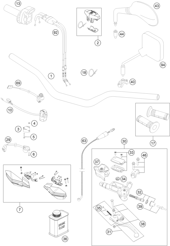 Explosionsgrafik LENKER, ARMATUREN