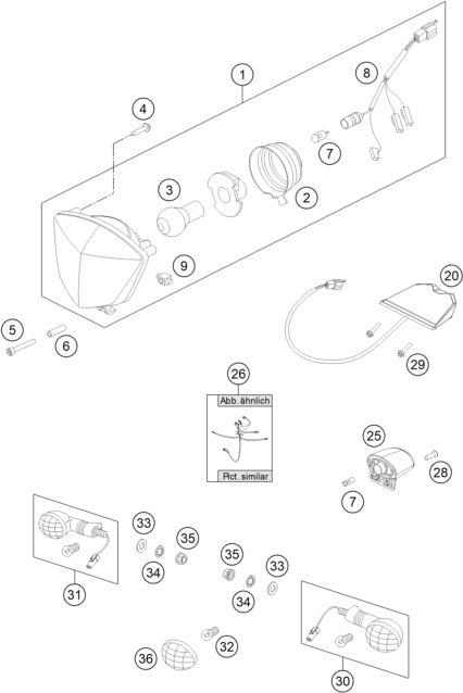 Explosionsgrafik LICHTANLAGE
