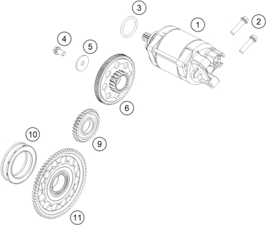 Explosionsgrafik ELEKTROSTARTER