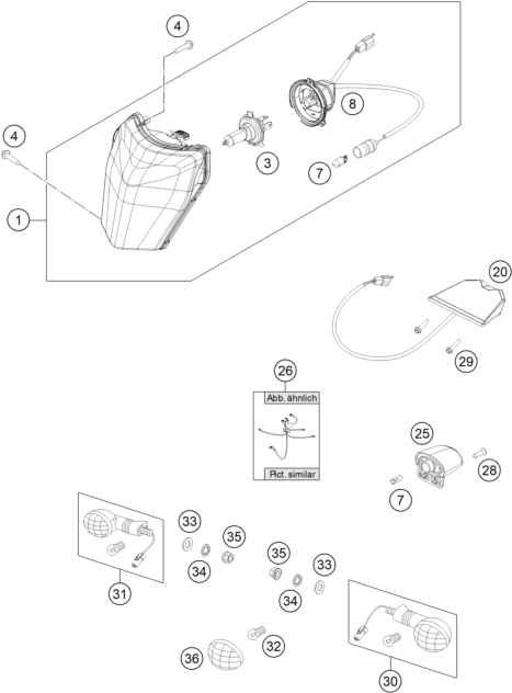 Explosionsgrafik LICHTANLAGE