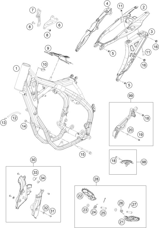 Explosionsgrafik RAHMEN