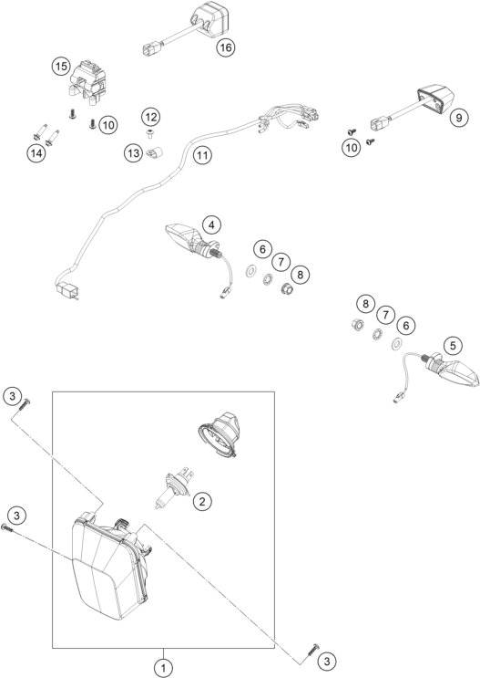 Explosionsgrafik LICHTANLAGE
