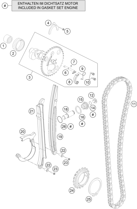 Explosionsgrafik STEUERTRIEB