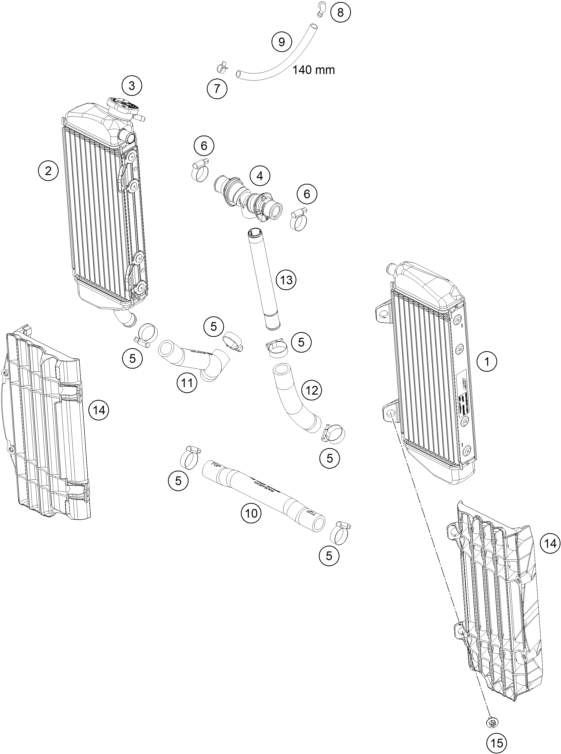 Explosionsgrafik KÜHLSYSTEM