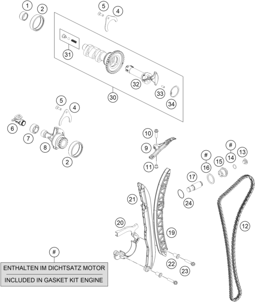 Explosionsgrafik STEUERTRIEB